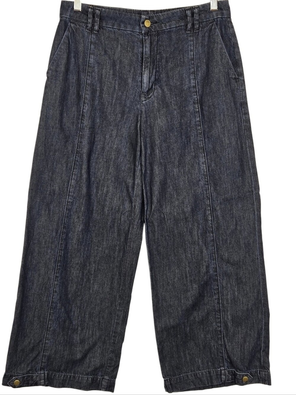 American Eagle 6 Short Convertible Trouser Jean Mid-rise Wide Leg Lightweight